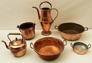 6 PIECE MISC. LOT OF COPPER