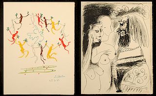 AFTER PABLO PICASSO TWO COLOR LITHOGRAPHS C.1961