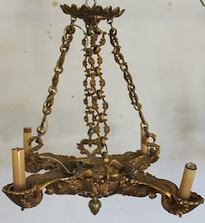 Antique Bronze chandelier .