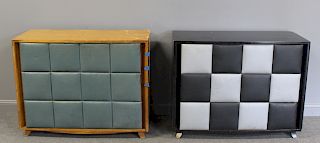 GILBERT RHODE. 2 Upholstered Front Chests .