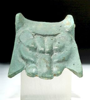 Greek Bronze Handle Attachment - Lion Head