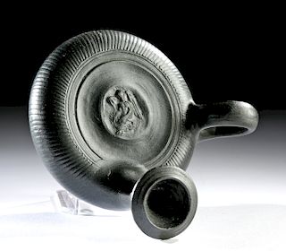Greek Campanian Blackware Guttus w/ Eros
