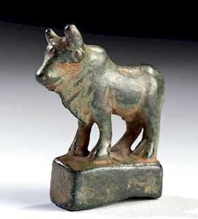 Petite Roman Bronze Bull Votive Figurine
