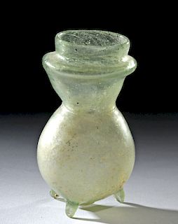 Roman Glass Bottle w/ Nubbin Feet