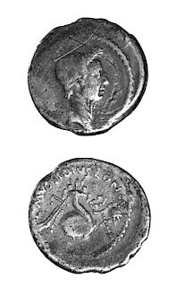 Roman Julius Caesar Silver Denarius - 3.8 g
