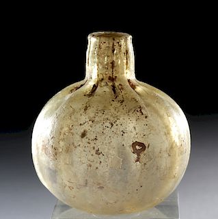 10th C. Islamic Glass Poppy-Shaped Bottle, ex-Bonhams