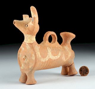 Ancient Amlash Terracotta Bull Askos