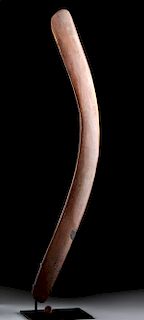 Large Early 20th C. Aboriginal Wooden Boomerang