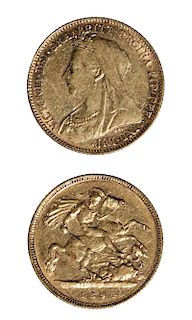 Great Britain Victoria 1894 Gold Sovereign - 3.9 g