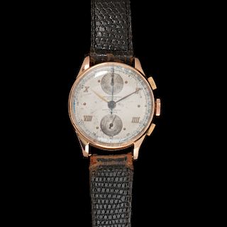 Chronographe Suisse Anti-Magnetic 18k Rose Gold Wristwatch