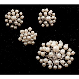 Mid-Century Cultured Pearl Jewelry