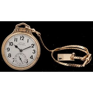 Hamilton Railway Special 14k Gold Pocket Watch