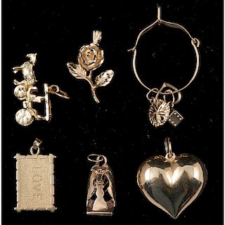 Gold Charms and Pendant PLUS