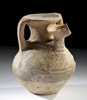 Greek Mycenaean Pottery Spouted Vessel - Sea Deposits