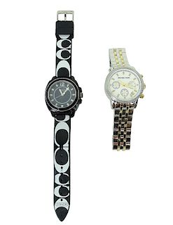 Black and White Coach and Michael Kors Watch
