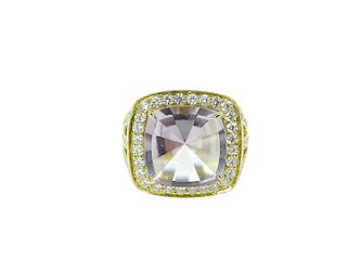 Rose De France 6.88ct And 1.10ct Diamond Ring