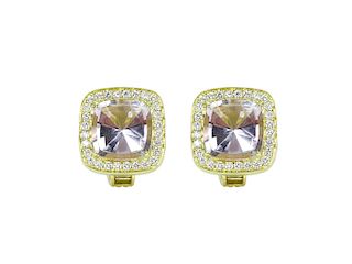 Rose De France Amethyst 14.80ct And 1.27ct Diamond