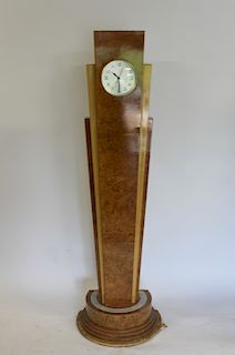 Art Deco Walnut Skyscraper Style Clock