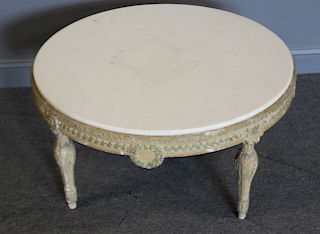Antique Carved, Paint And Gilt Decorated