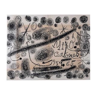 Joan Miró. Miró Cantonés, 1959-1965 Litografía sin número de tiraje. Sin firma. Enmarcado. 47.5 x 59.5 cm