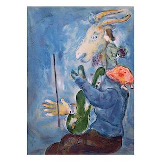 Marc Chagall. Sin título. Litografía sin tiraje. Firmada en plancha. 35 x 25 cm