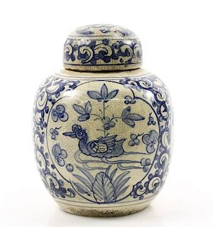 Important Chinese Blue & White Ginger Jar