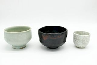 GROUP OF THREE BOWL AND CUPS