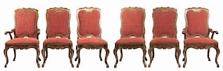 Set of 6 Drexel Heritage Upholstered Dining Chairs