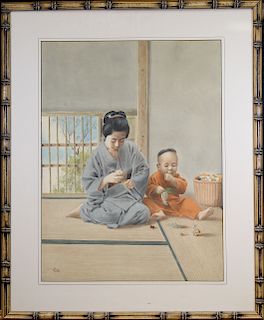 Tsutaya Ryuko (1868 - 1933) Watercolor