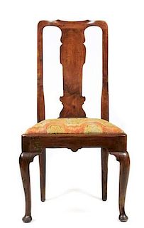 American Walnut Queen Anne Chair, 18th Century