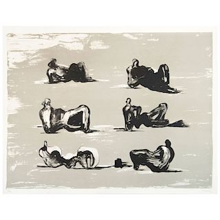 HENRY MOORE, Six Reclining Figures, 1974- 1975.