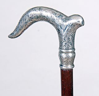 Silver Hunting Cane