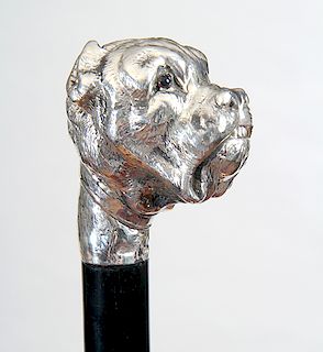 Silver Bulldog Cane