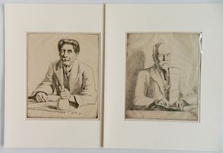Ernest Lumsden 2 etchings