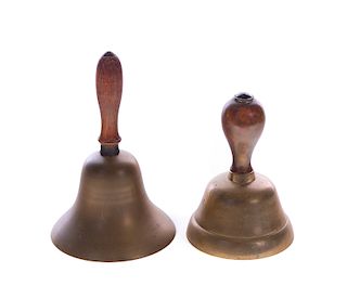 2 Antique Brass Bells