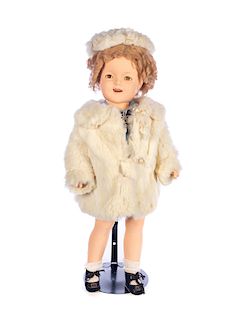 22" Composition Ideal Shirley Temple Open Mouth Doll