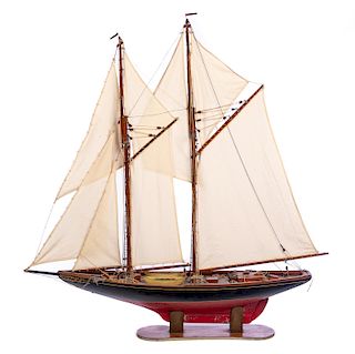Early Wooden Clipper Ship Model Bluenose