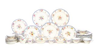 83 Pcs of Minton Queen Anne Porcelain Dinnerware