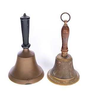 2 Brass Bells Winding & Beaming Mill