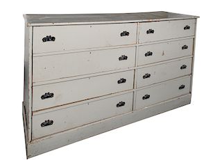 Early Painted 8 Drawer Apothecary Cabinet