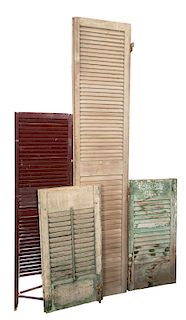 10 Wooden Shutters of Various Sizes