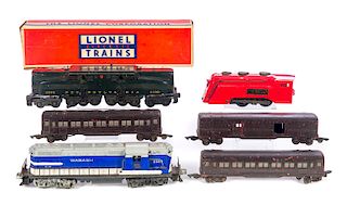 6 Antique Train Cars