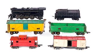 6 American Flyer Toy Train Cars