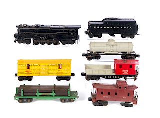 7 Antique Toy Train Cars