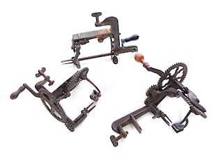 3 Early Mechanical Apple Peelers