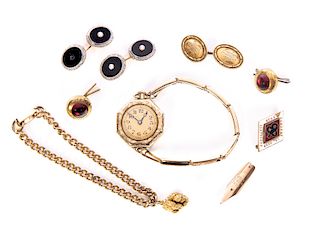 Lot of Antique Gold Jewelry