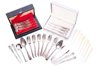 23 Piece Silver Plated Serving Pieces