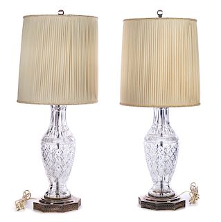 Pair of Waterford Crystal Lamps