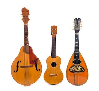 3 Antique Mandolins