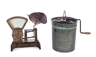 Dandy Mechanical Ice Cream Maker and Set of Scales